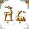 Glitzhome® Gold Standing & Sitting Reindeer Stocking Holder Set